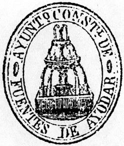 Ampliación del escudo constitucional de Fuentes de Ayódar año 1857