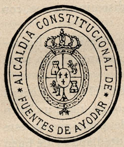 Escudo de la Alcaldía de Fuentes publicado en 1913...